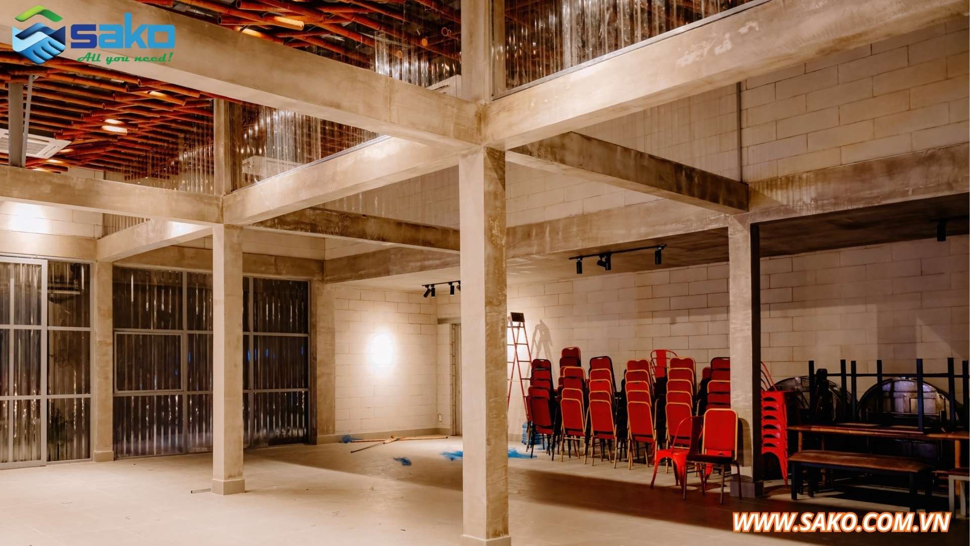 Vẻ đẹp mộc mạc của gạch AAC tại quán ăn gia đình - Mang vẻ đẹp ấm cúng, tối giản