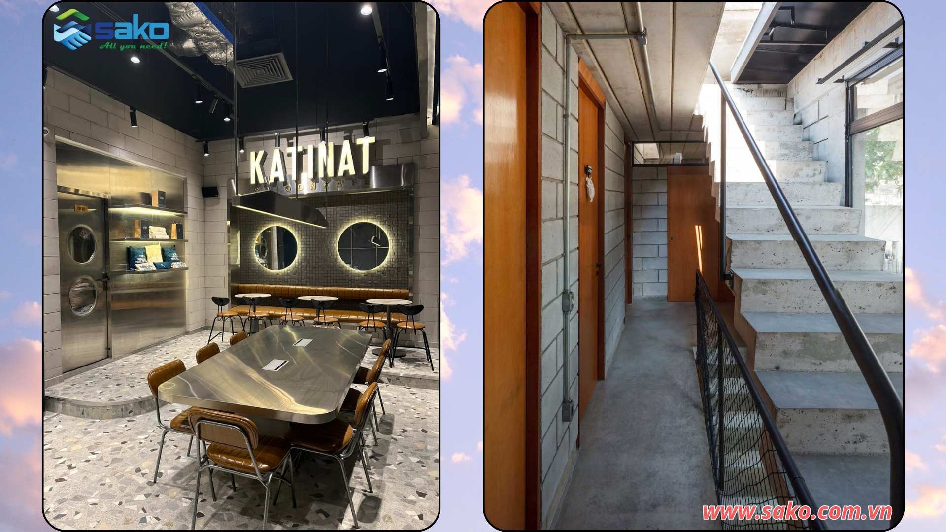 Gạch AAC không tô trát - Ứng dụng cho các công trình kinh doanh - Katinat Hoàng Diệu 2, Thủ Đức