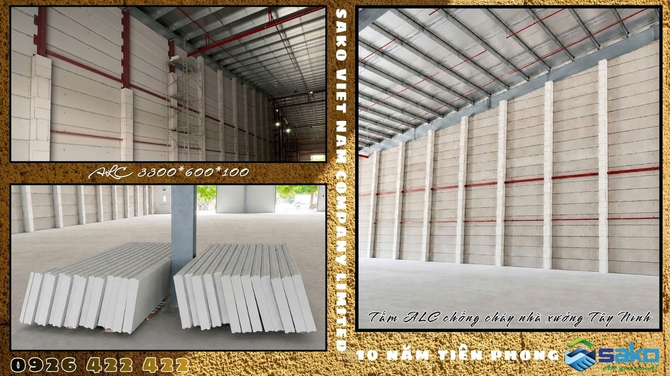 Tấm ALC 3300x600x100mm tại cảng Phước Đông - Tây Ninh