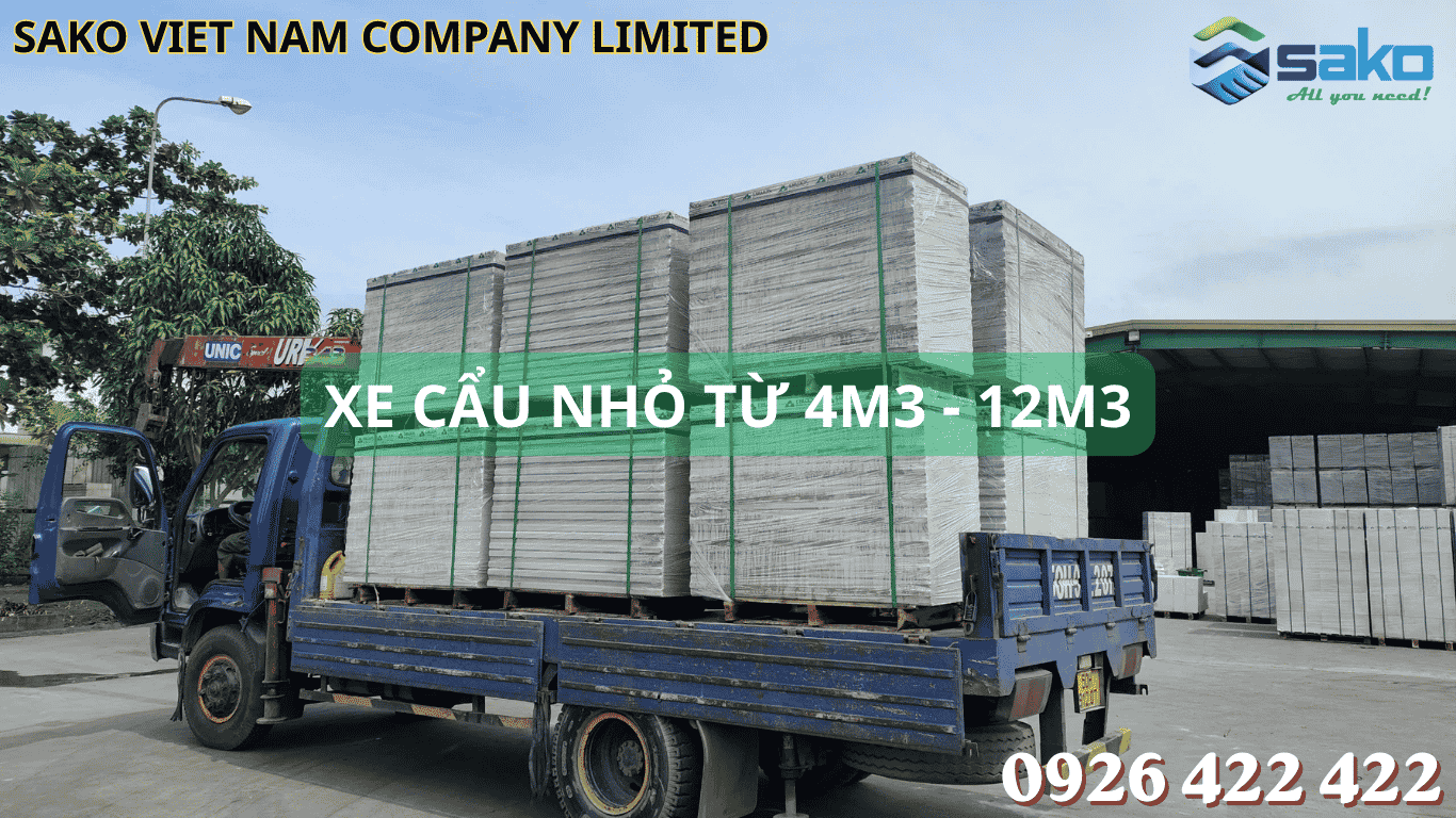 Xe cẩu chuyên dụng chở hàng 12m3