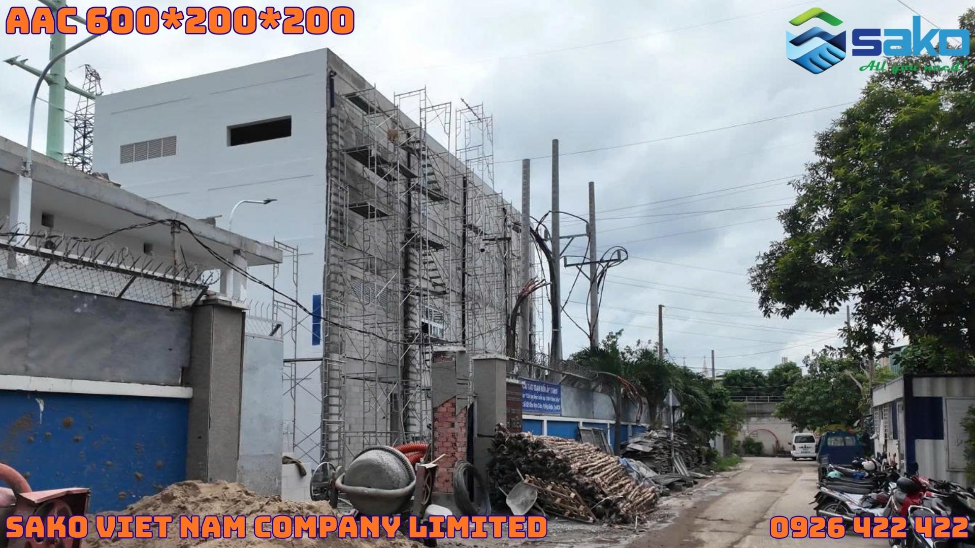 Gạch AAC cải tạo trạm biến áp 110kV Bình Triệu