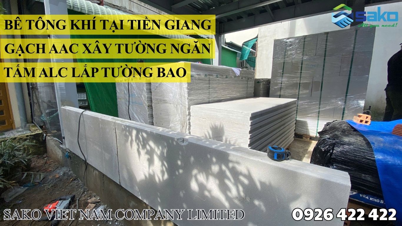 Bê tông khí tại Tiền Giang - Tấm ALC xây tường bao che