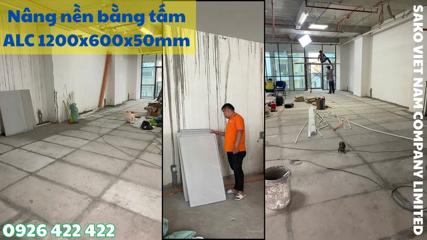 Tấm ALC đôn nền được thi công nhanh gọn và dễ dàng