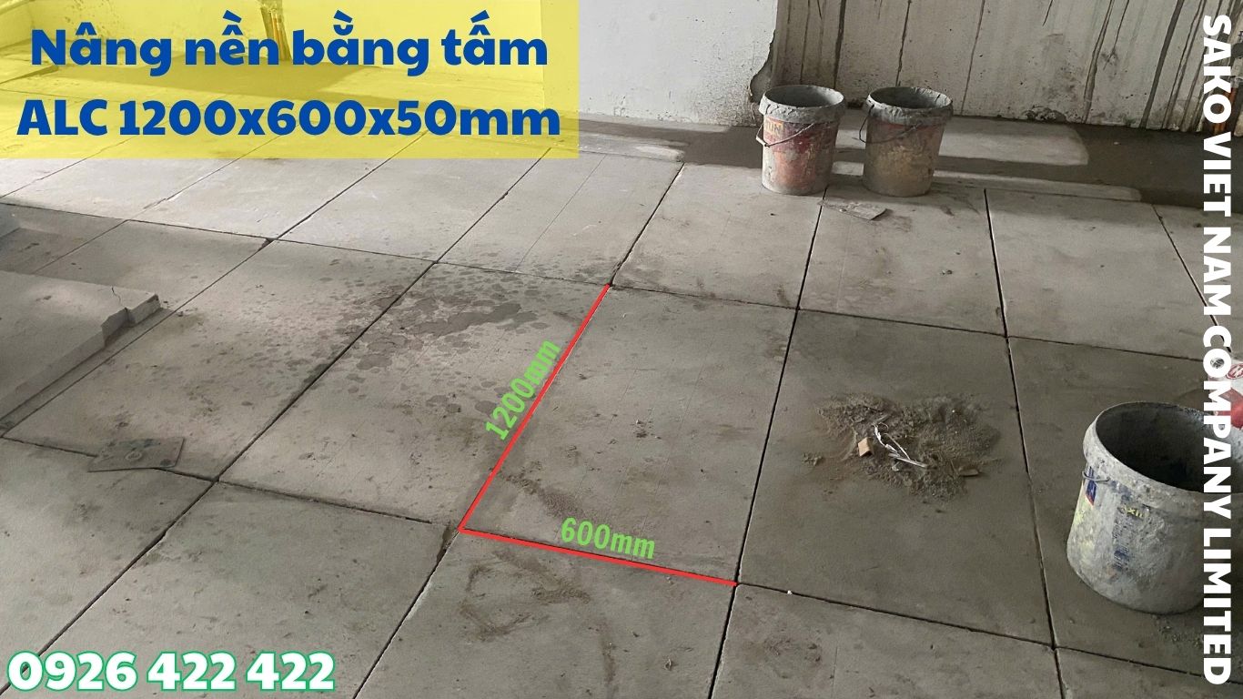 Kích thước tiết diện của tấm ALC đôn nền
