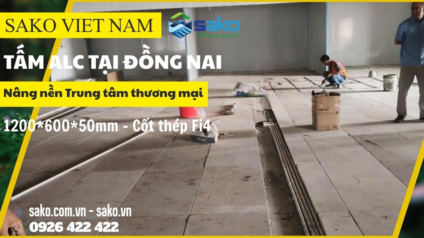 Tấm ALC 1200x600x50mm tại Đồng Nai