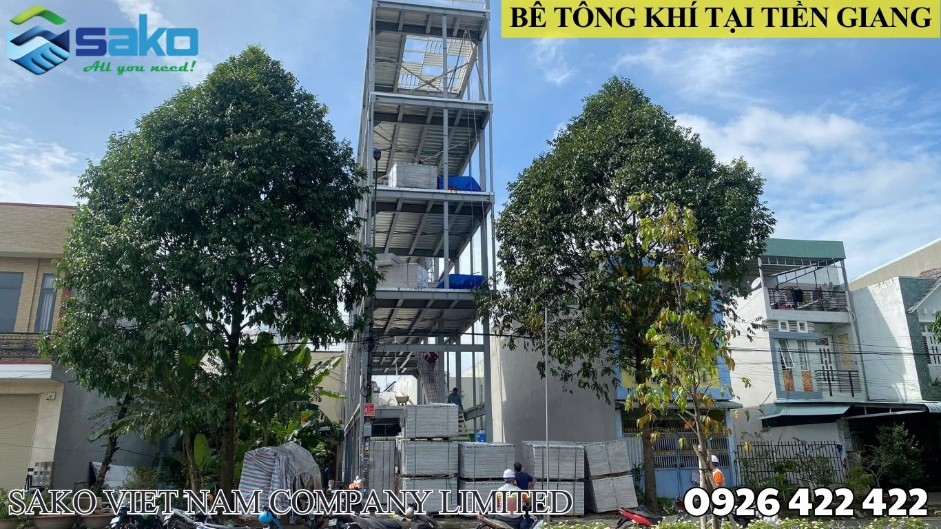 Bê tông khí tại Tiền Giang - Xây dựng nhà phố hiện đại