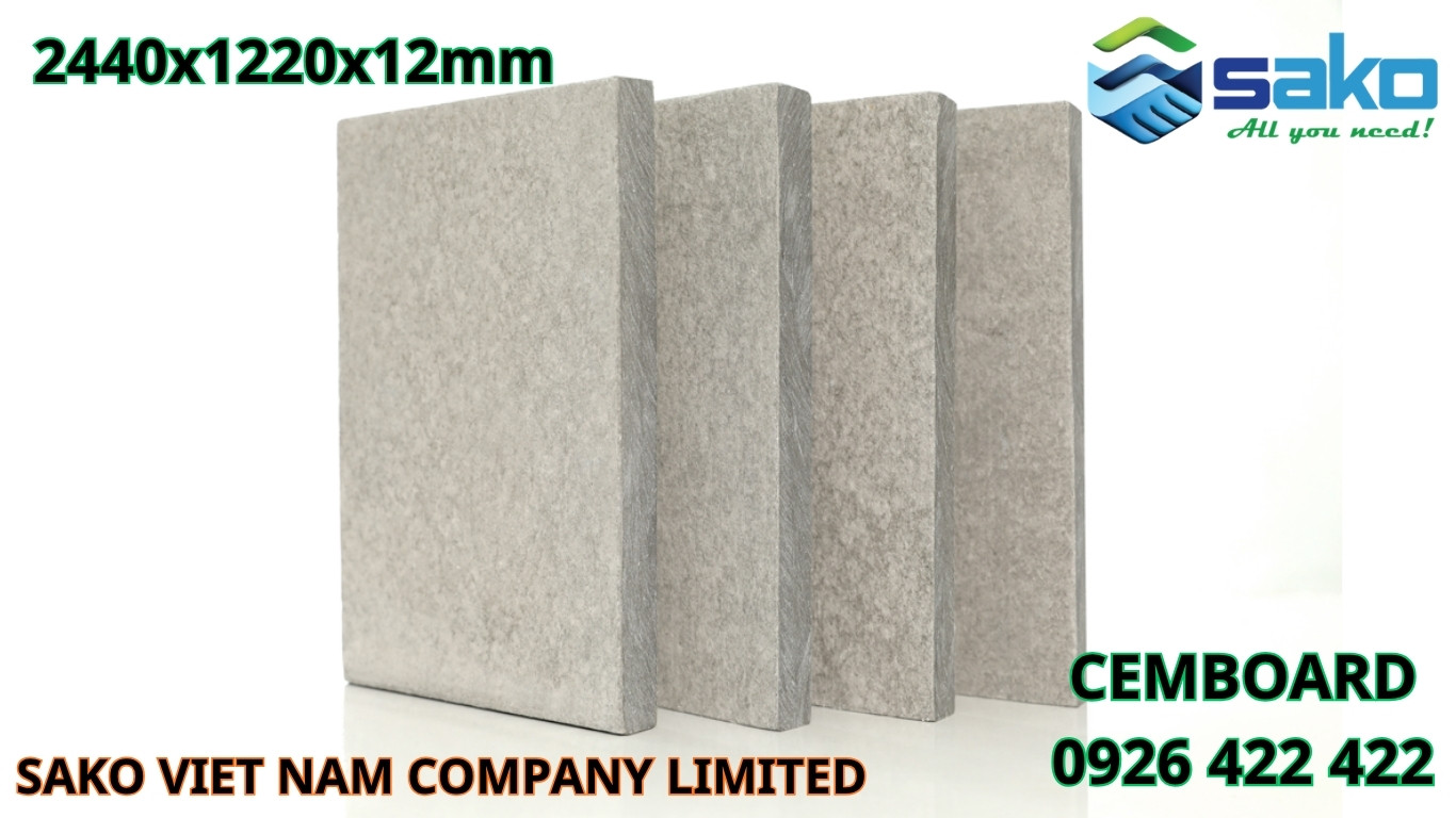 Tấm CemBoard 2440x1220x12mm chính hãng, giá tốt - Sako VN