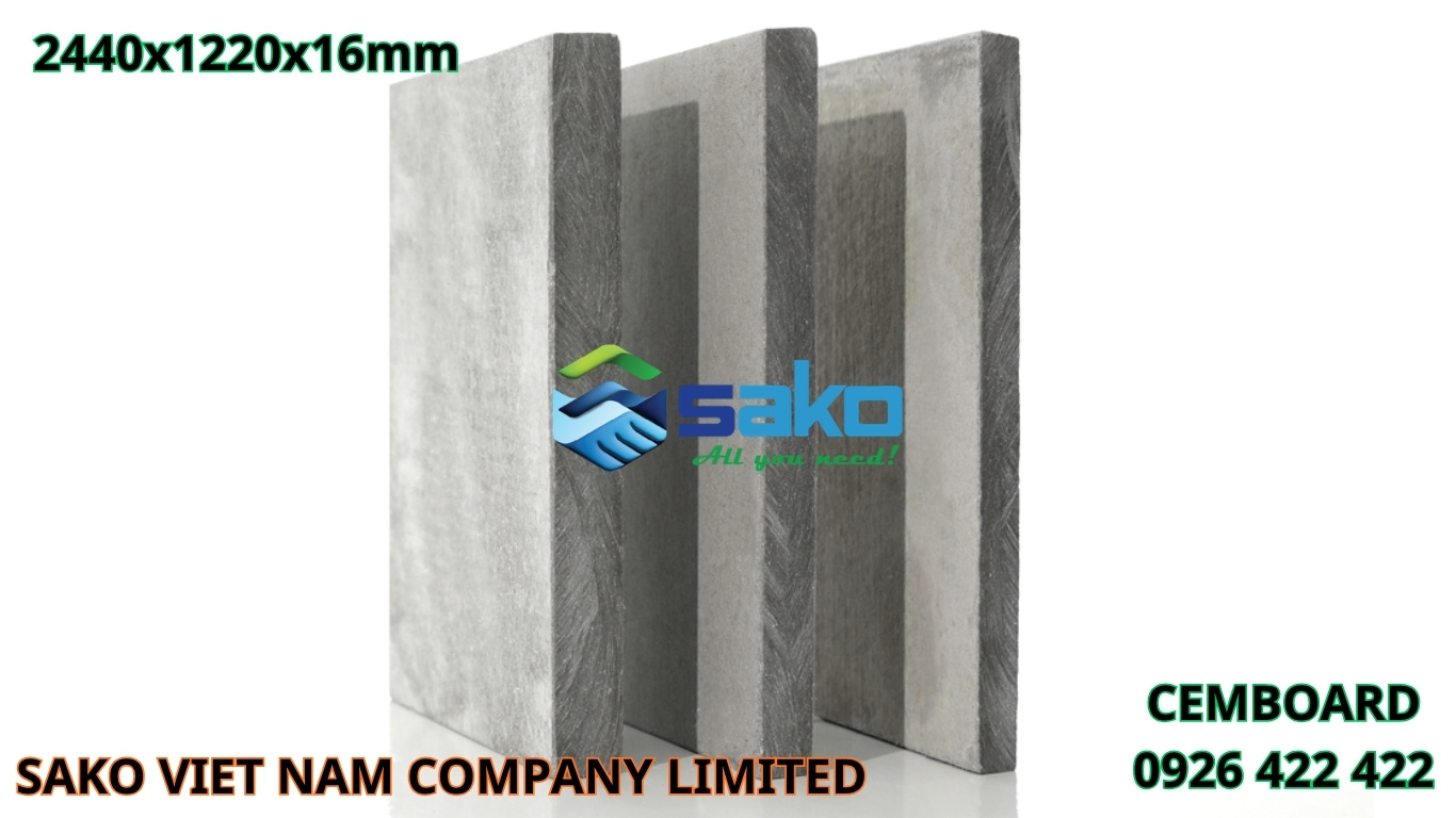 Tấm CemBoard 2440x1220x16mm chính hãng, giá tốt 2027