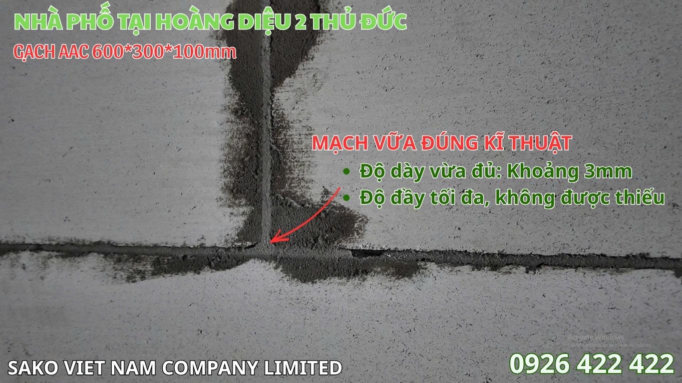 Xây dựng nhà phố gạch ngang AAC tại Thủ Đức: Giải pháp kỹ thuật cho trình công trình 5 tầng đường Hoàng Diệu 2